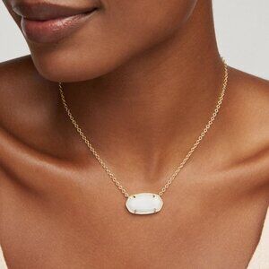 Elisa Gold Statement Short Pendant Necklace - OPAL